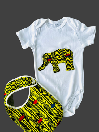Ohene ba baby onesie &bib