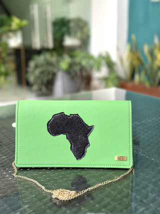 Africa Rafia Medium Clutch Bag