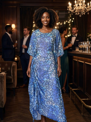 Ohemaa Azure Chiffon Kaftan