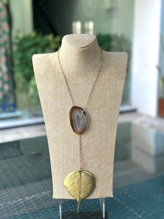 Nana Osaa Stone & Leaf Necklace
