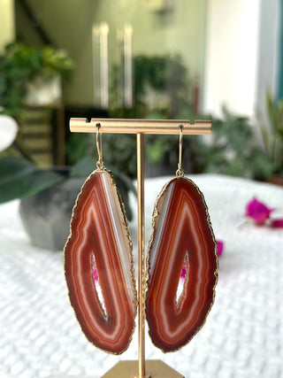 Muina Stone and Leaf Earrings